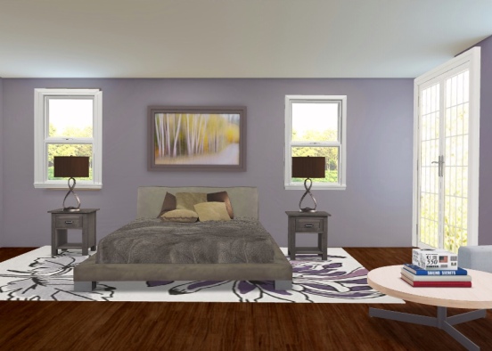 Farmhouse master bedroom Design Rendering