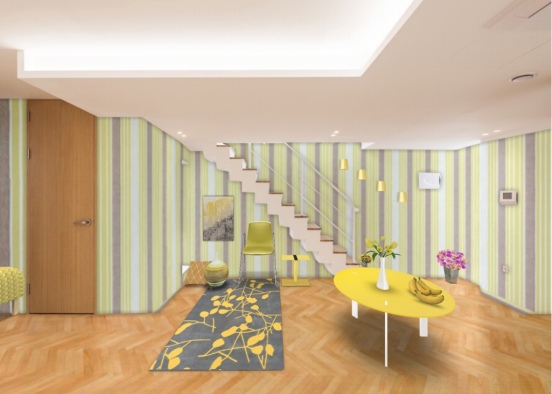 Yellow room  Design Rendering