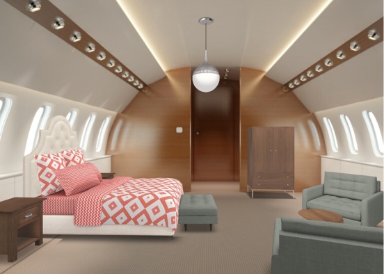 Airplane room Design Rendering