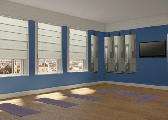 Yoga room Design Rendering