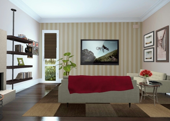 Cosy Living Room Design Rendering