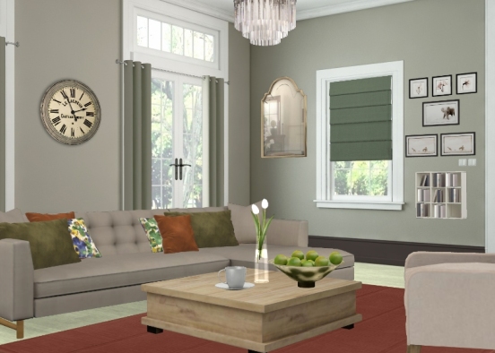 small living room area Design Rendering