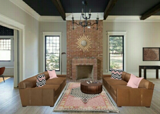 Cottage living room  Design Rendering