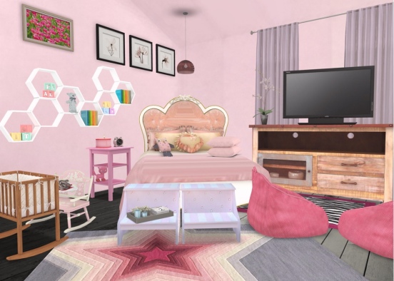 Child Pink room 😘~🌅🌊 Design Rendering