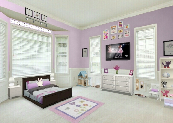 Little Girl Room Design Rendering