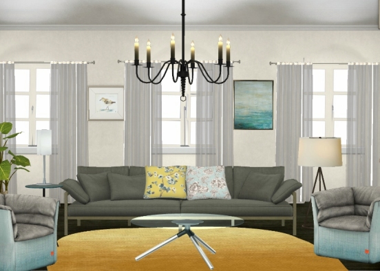 Living room 3 Design Rendering