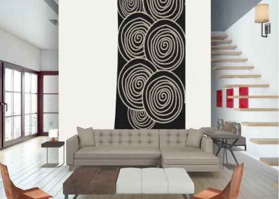 modern cozy living room Design Rendering