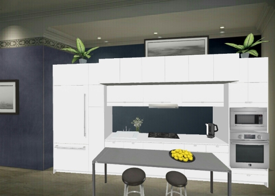 Nyc apt kitchen Design Rendering