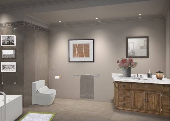 Luxury Bathroom Design Rendering