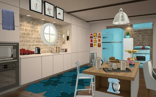 Retro modern kitchen