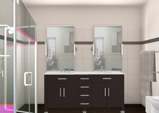 Apartment Bathroom Design Rendering