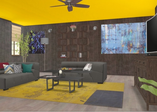 Living room (Crazy one 😆) Design Rendering
