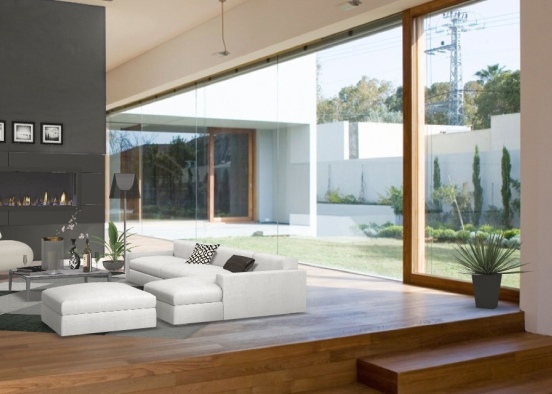 Podium living room Design Rendering