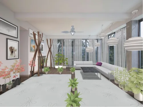 Tropical lounge room
