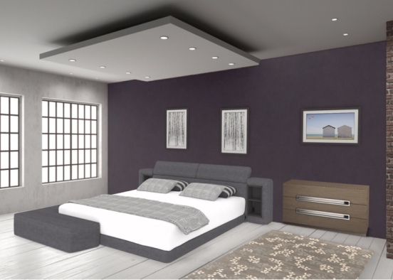 modern bedroom #1 Design Rendering