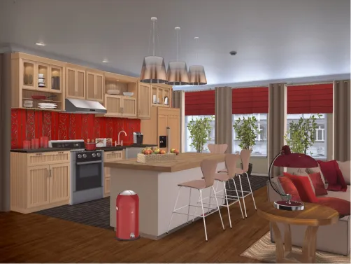 Small apartment kitchen