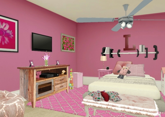 Little girls dream room Design Rendering