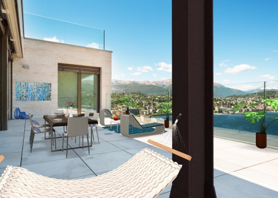 Extorior with view in Spain  Design Rendering