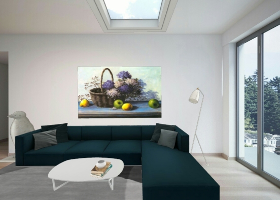 Modern Contemporary Living Room  Design Rendering