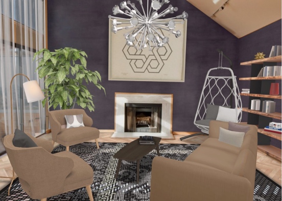 Classy living area Design Rendering
