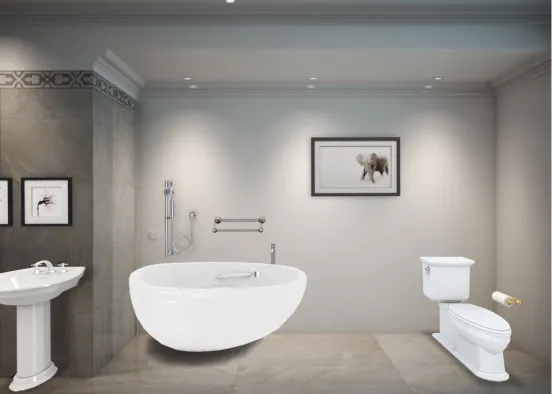 The dream bathroom Design Rendering
