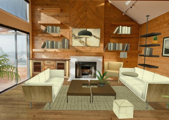 Living room001 Design Rendering