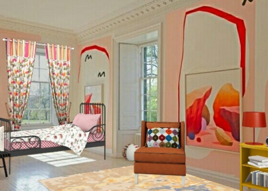 Little girl inspired bedroom  Design Rendering