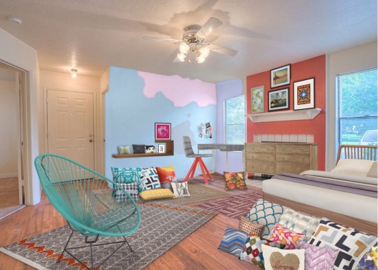 Crazy color and comfort room Design Rendering