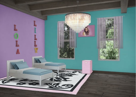 Lola and lillys room Design Rendering