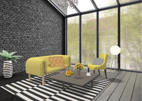 black and white w yellow tint Design Rendering