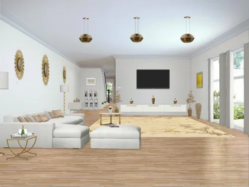 Nat's white & gold living room 🌞
