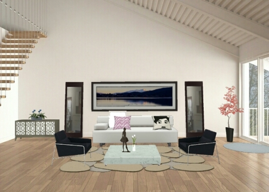 modern living room of sarah Design Rendering