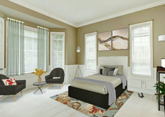 Bedroom (vintage pastel)  Design Rendering