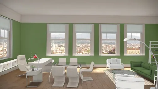 Modern minimal office room