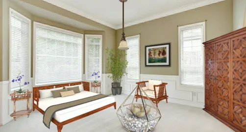 Classical wooden bedroom