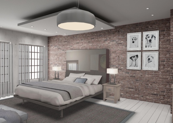 Nuetral Bedroom Design Rendering