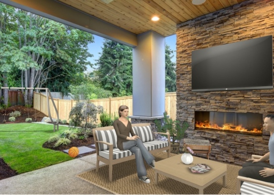 outdoor living space  Design Rendering