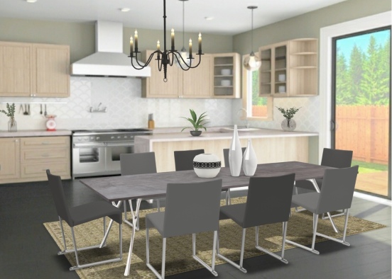 Gray and light Wood  Design Rendering