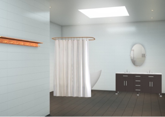 simple bathroom  Design Rendering