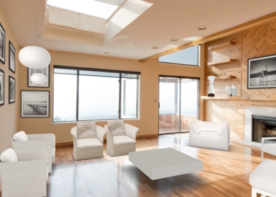 white lounge  Design Rendering