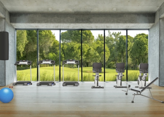late gym gray Design Rendering