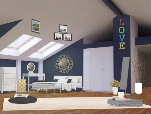 The lovely relaxing bedroom!  