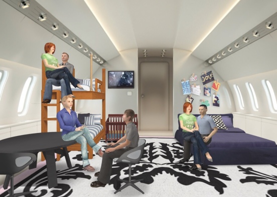 comfortable plane for people Design Rendering