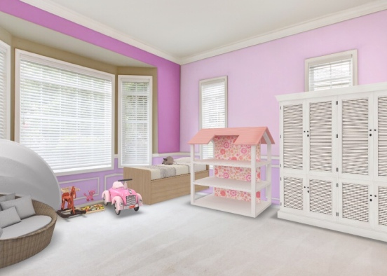 girl toddler room ❤️ Design Rendering
