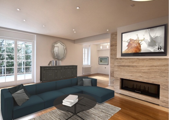 cosy living room Design Rendering
