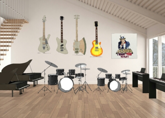 Sala de música  Design Rendering
