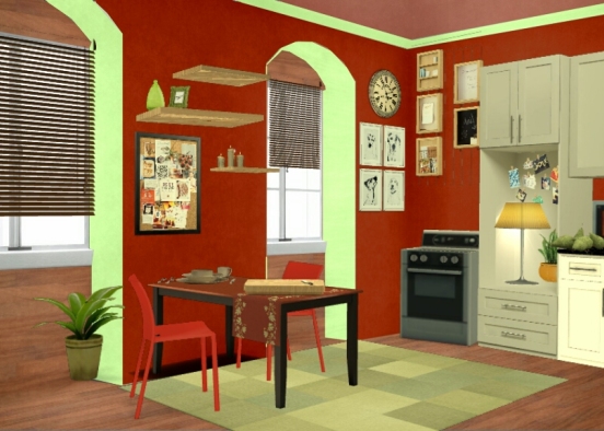 Amélie's kitchen  Design Rendering
