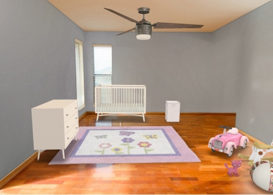 Baby nursery (girl) Design Rendering