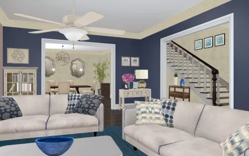 Living Room in blue 1-4-18