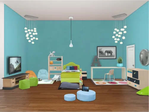 Boy’s Room in Green and Blue